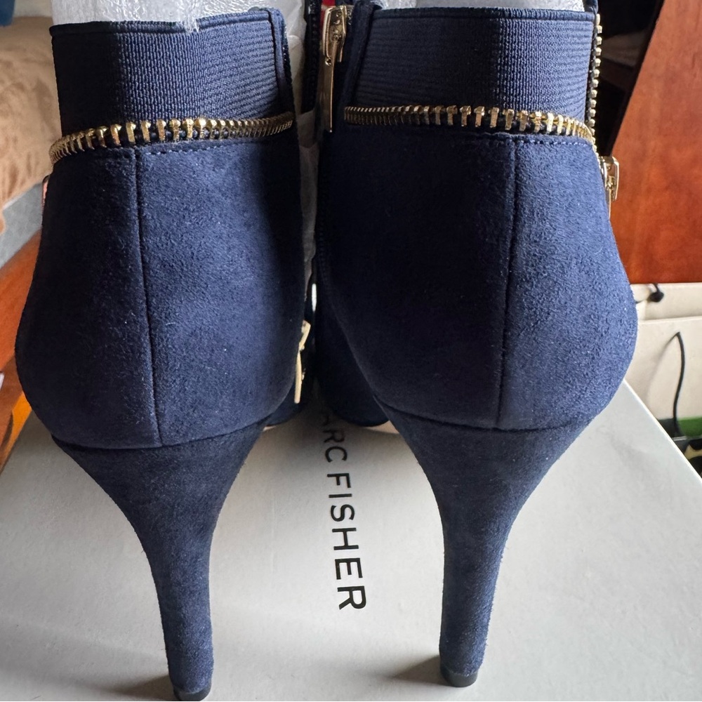 ❤️NWT Elegant Navy Blue Women's Ankle Boots - Picture 3 of 7